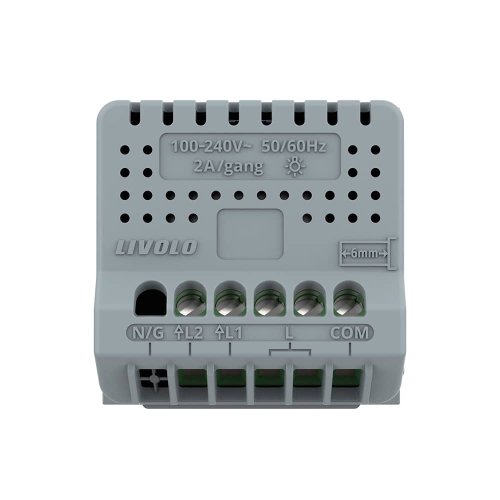 Modul Intrerupator Dublu Cap Scara / Cruce cu Variator si Touch LIVOLO - Serie Noua — imaginea 4