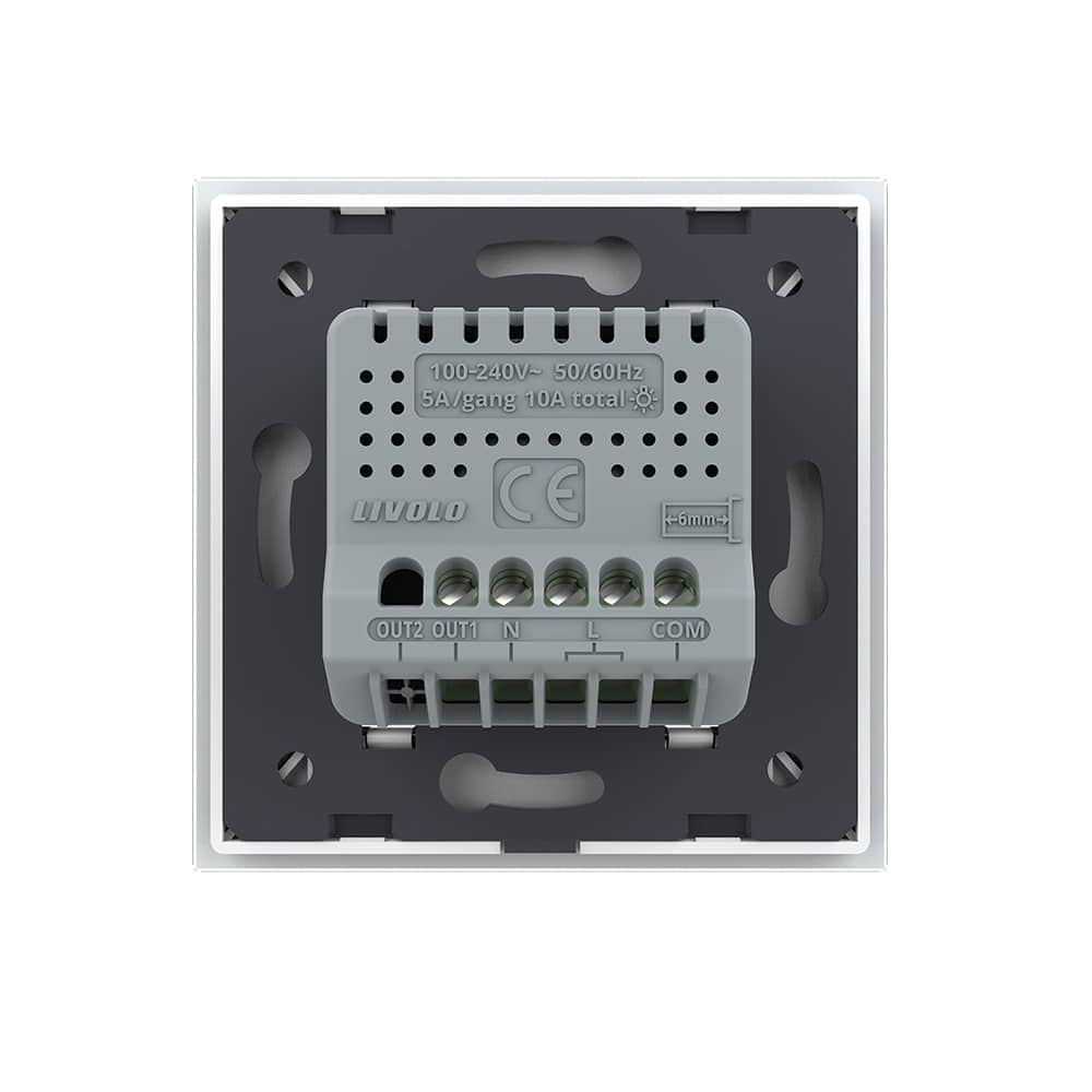 Intrerupator Simplu Cap Scara / Cruce Wi-Fi cu Touch LIVOLO – Serie Noua, Alb — imaginea 4