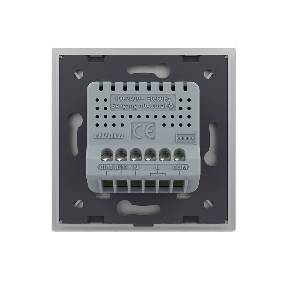 Intrerupator Dublu Cap Scara / Cruce Wi-Fi cu Touch LIVOLO din Sticla - Serie Noua — imaginea 4