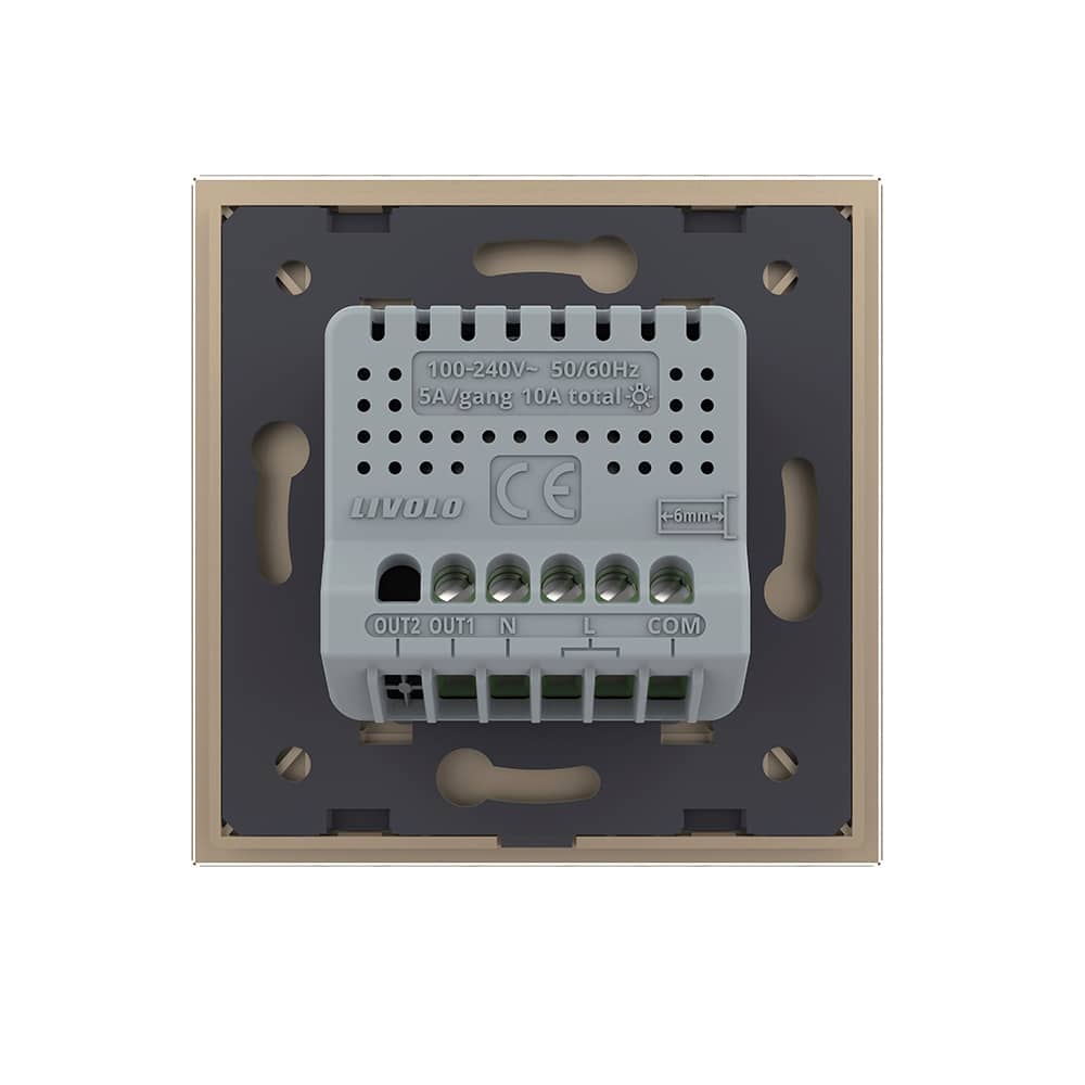 Intrerupator Simplu Cap / Cruce Wi-Fi cu Touch LIVOLO – Serie Noua — imaginea 3