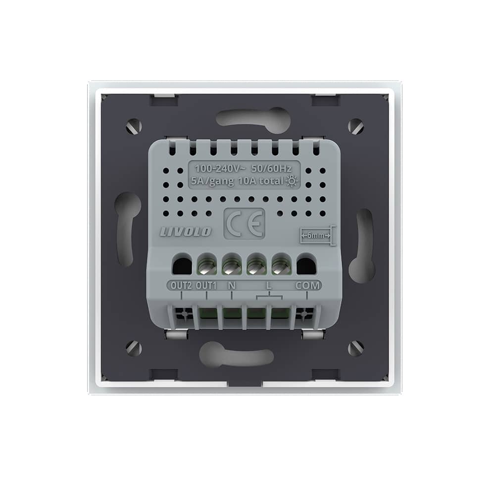 Intrerupator Simplu Wi-Fi cu Touch LIVOLO cu Rama din Sticla - Serie Noua — imaginea 4
