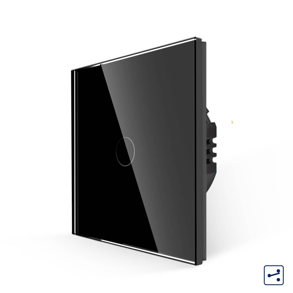 Intrerupator Simplu Cap Scara/Cruce cu Touch din Sticla LUXION, Serie A