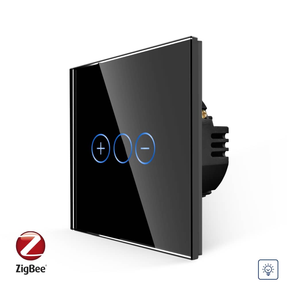 Intrerupator Simplu cu Variator cu Touch din Sticla LUXION, protocol Zigbee
