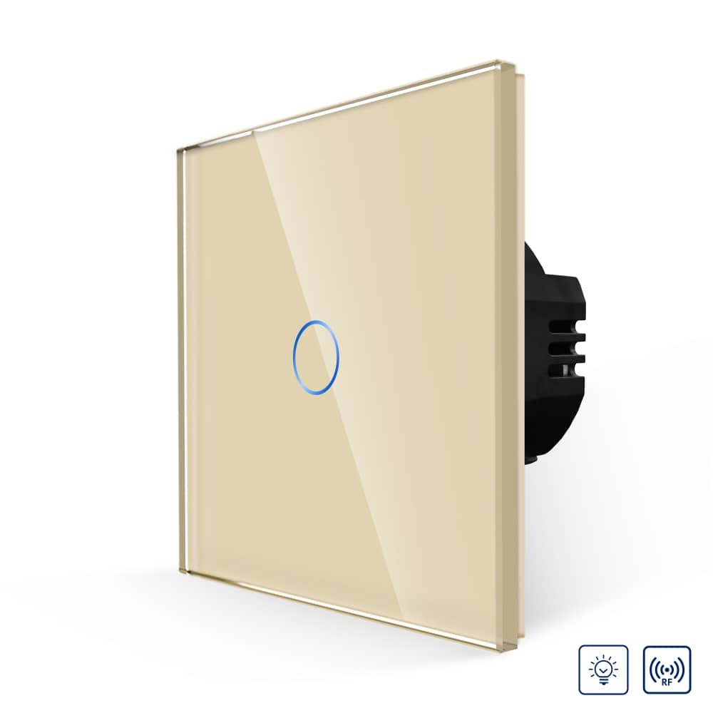 Intrerupator Simplu cu Variator cu Touch din Sticla LUXION, RF433 — imaginea 1