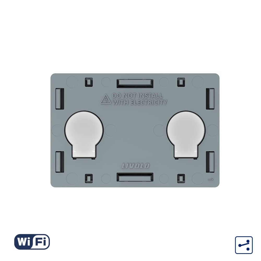 Modul Intrerupator Dublu Cap Scara / Cruce Wi-Fi cu Touch LIVOLO, standard italian – Serie Noua — imaginea 1