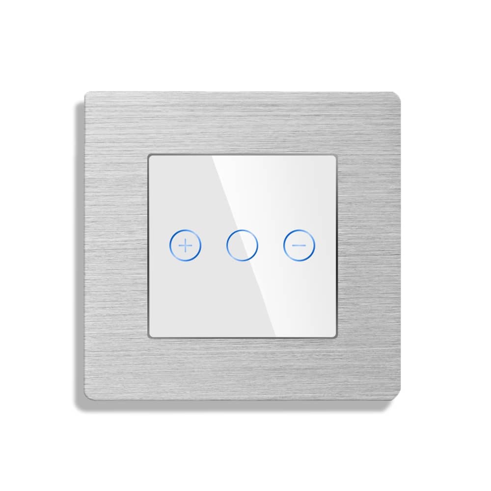 Intrerupator Simplu cu Variator cu Touch din Sticla si Rama de Aluminiu LUXION, protocol Zigbee — imaginea 2
