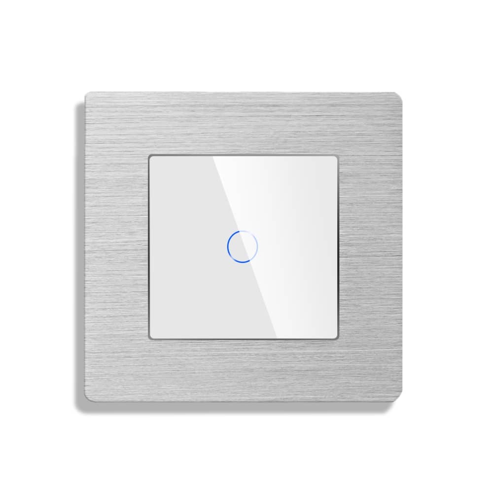 Intrerupator Simplu cu Variator cu Touch din Sticla si Rama de Aluminiu LUXION, RF433 — imaginea 2