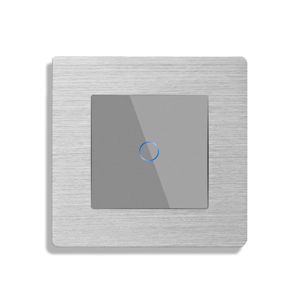 Intrerupator Simplu cu Variator cu Touch din Sticla si Rama de Aluminiu LUXION, RF433 — imaginea 2
