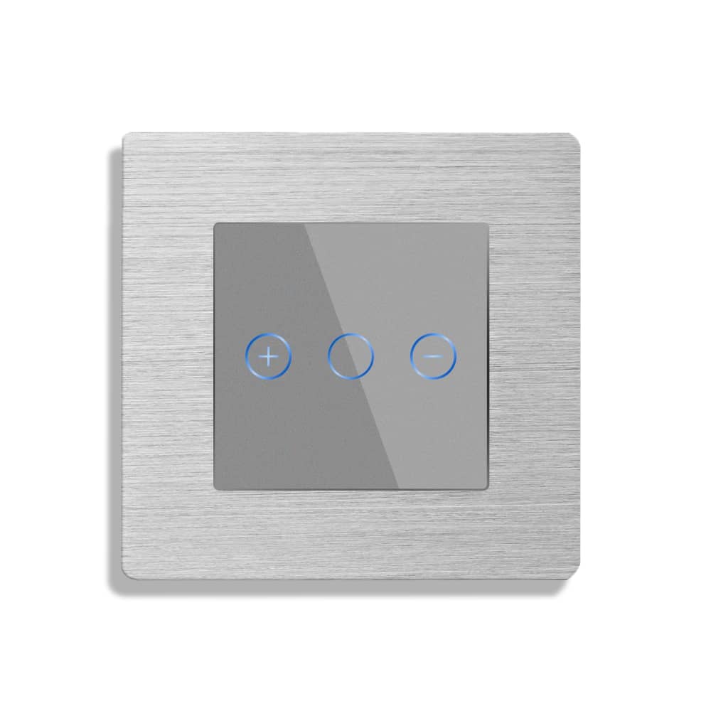 Intrerupator Simplu cu Variator cu Touch din Sticla si Rama de Aluminiu LUXION — imaginea 2