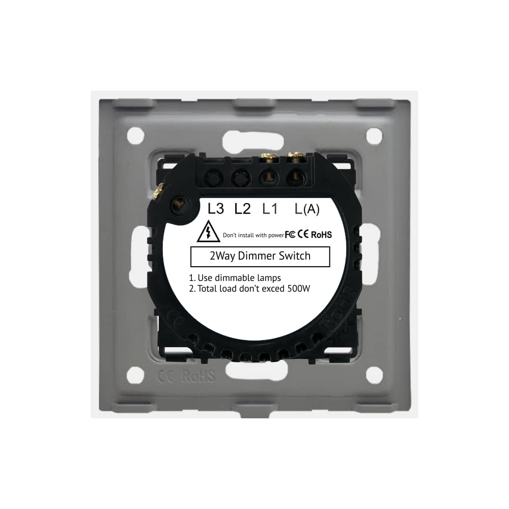 Intrerupator Simplu cu Variator Cap Scara / Cruce cu Touch si Rama din Aluminiu LUXION — imaginea 4