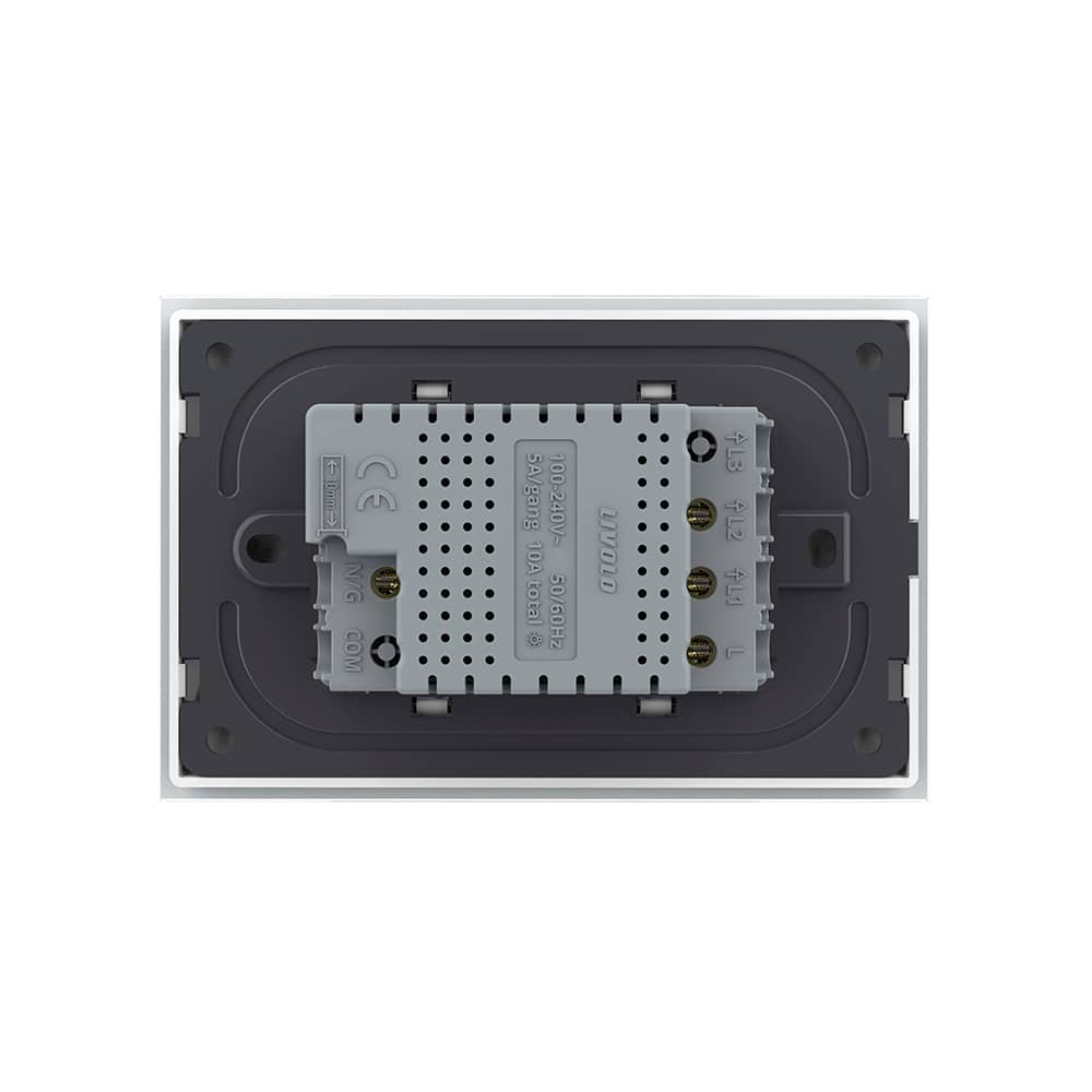 Intrerupator Dublu WIFI cu Touch LIVOLO cu rama din sticla, standard italian – Serie Noua — imaginea 4