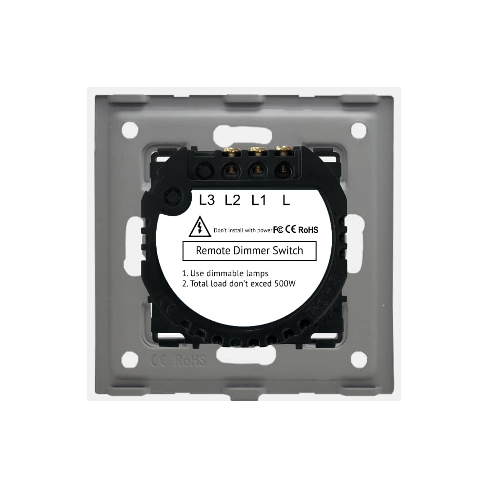 Intrerupator Dublu cu Variator si Touch din Sticla LUXION, RF433 — imaginea 4