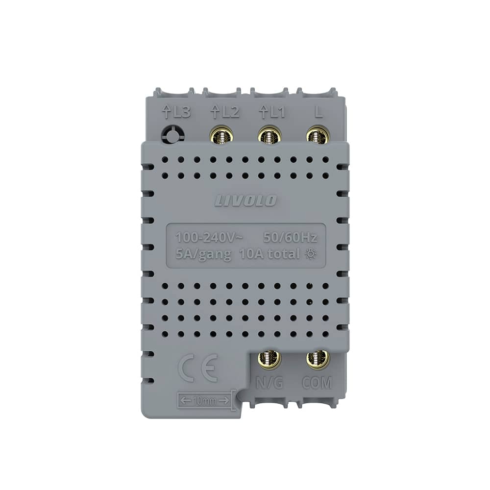 Modul Intrerupator Dublu Cap Scara / Cruce Wi-Fi cu Touch LIVOLO, standard italian – Serie Noua, Alb — imaginea 4