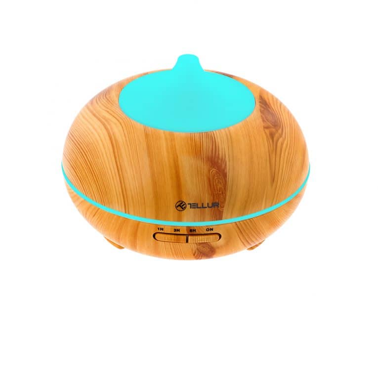 Difuzor aromaterapie smart Tellur, Wi-Fi, LED, Capacitate 300 mL, Maro deschis — imaginea 1