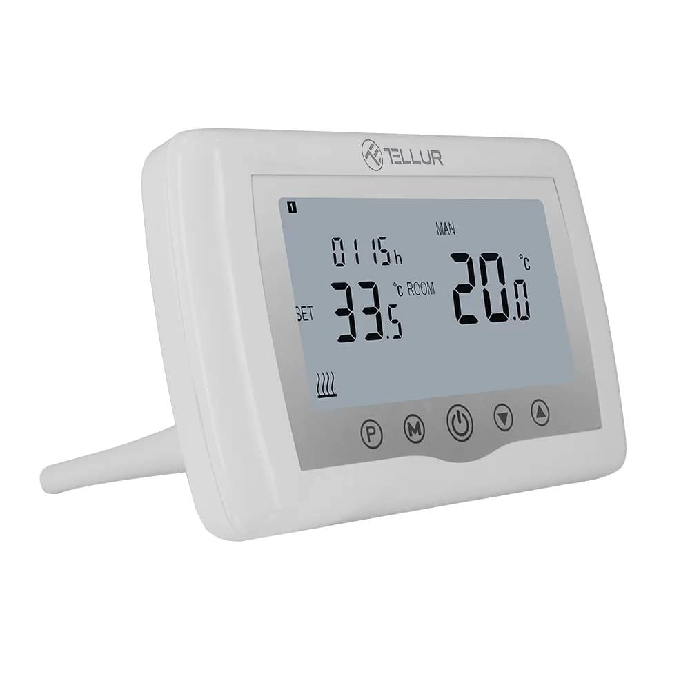 Termostat inteligent pentru centrala pe gaz Tellur, Wi-Fi, LCD 3.7 inch, Control aplicatie — imaginea 1