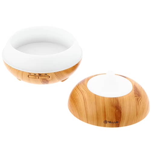 Difuzor aromaterapie smart Tellur, Wi-Fi, LED, Capacitate 300 mL, Maro deschis — imaginea 2