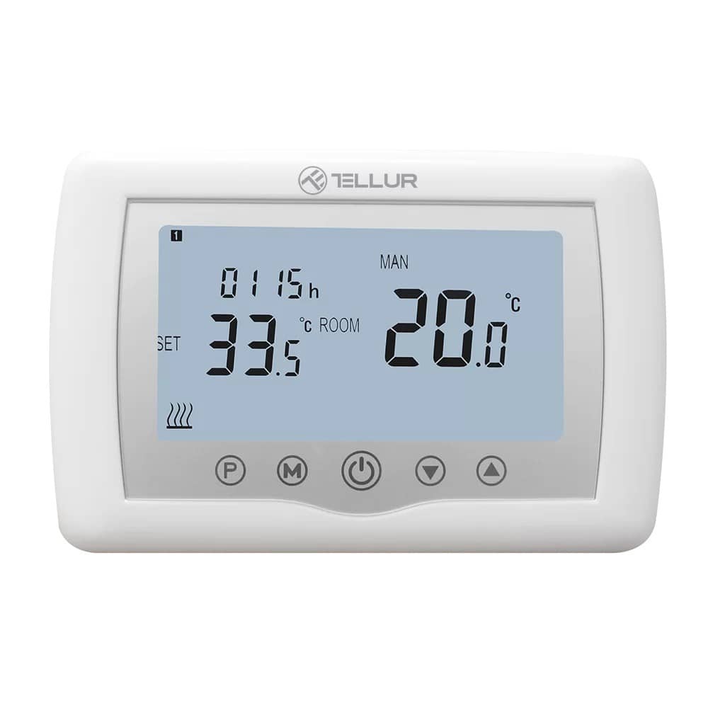 Termostat inteligent pentru centrala pe gaz Tellur, Wi-Fi, LCD 3.7 inch, Control aplicatie — imaginea 2
