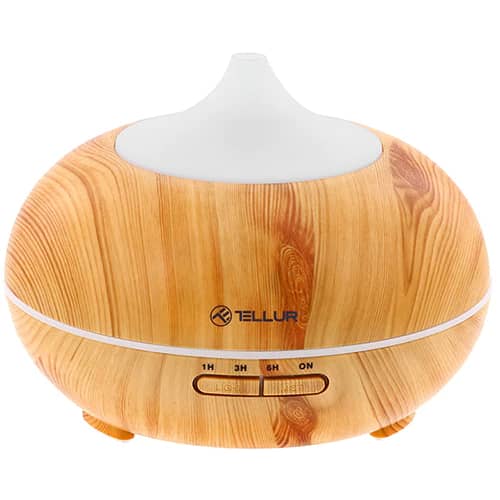 Difuzor aromaterapie smart Tellur, Wi-Fi, LED, Capacitate 300 mL, Maro deschis — imaginea 3