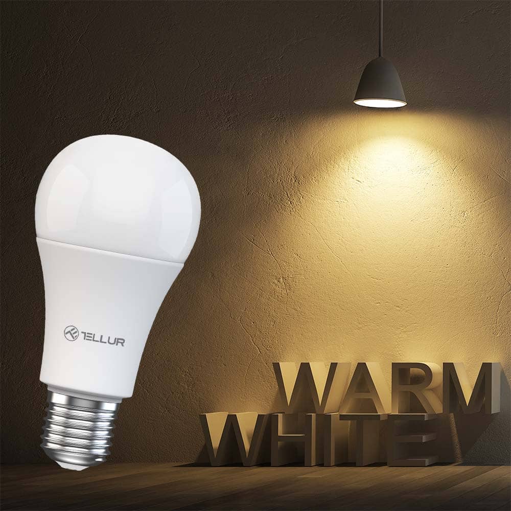 Bec LED inteligent Tellur , Wi-Fi, Dimabil, E27, 9W, 820 lm — imaginea 2