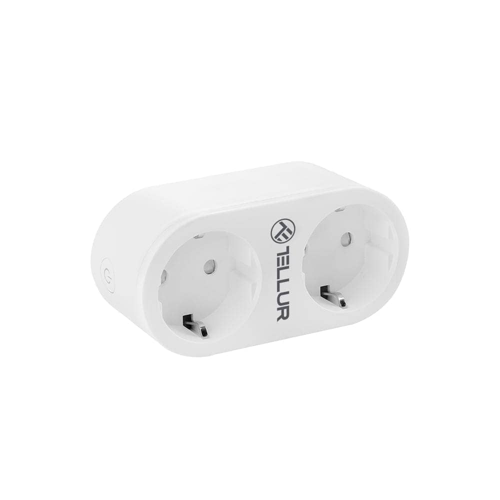 Priza Inteligenta Tellur Wi-Fi, 2 Porturi Schuko, 3680W, Monitorizarea Energiei — imaginea 2