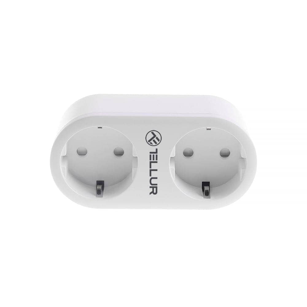 Priza Inteligenta Tellur Wi-Fi, 2 Porturi Schuko, 3680W, Monitorizarea Energiei — imaginea 1