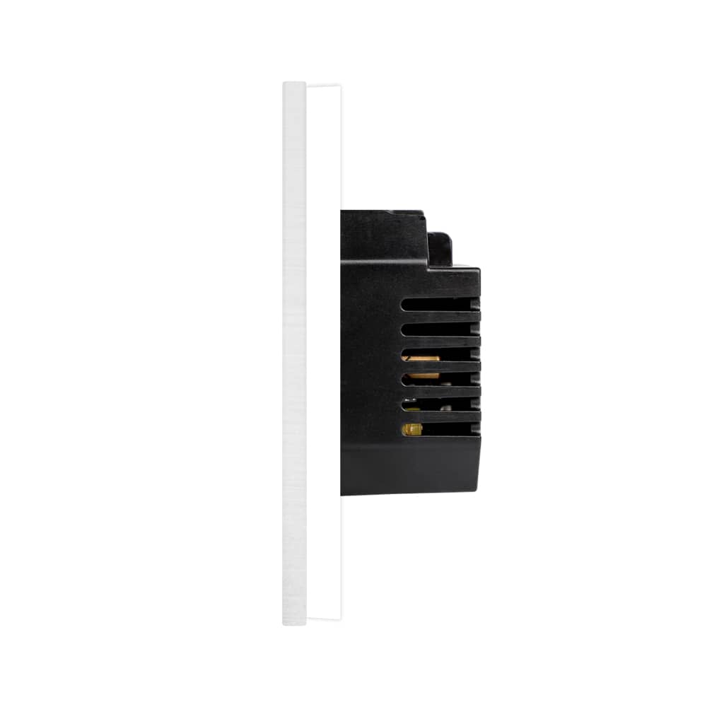 Intrerupator Dublu Wi-Fi cu Touch din Sticla si Rama de Aluminiu LUXION — imaginea 3