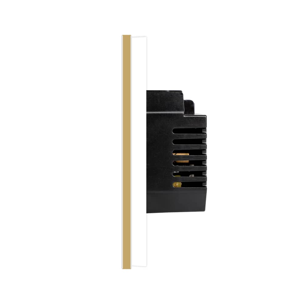 Intrerupator Dublu Wi-Fi cu Touch din Sticla si Rama de Aluminiu LUXION — imaginea 3