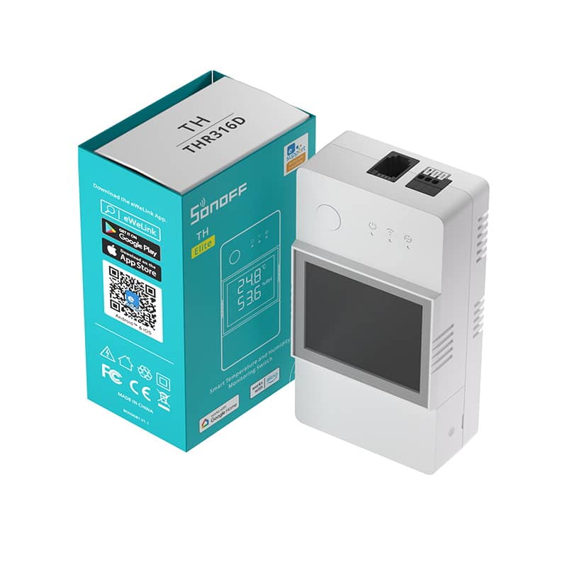 Releu inteligent Wi-Fi Sonoff THR316D, Temperatura & umiditate, Monitor LCD — imaginea 2