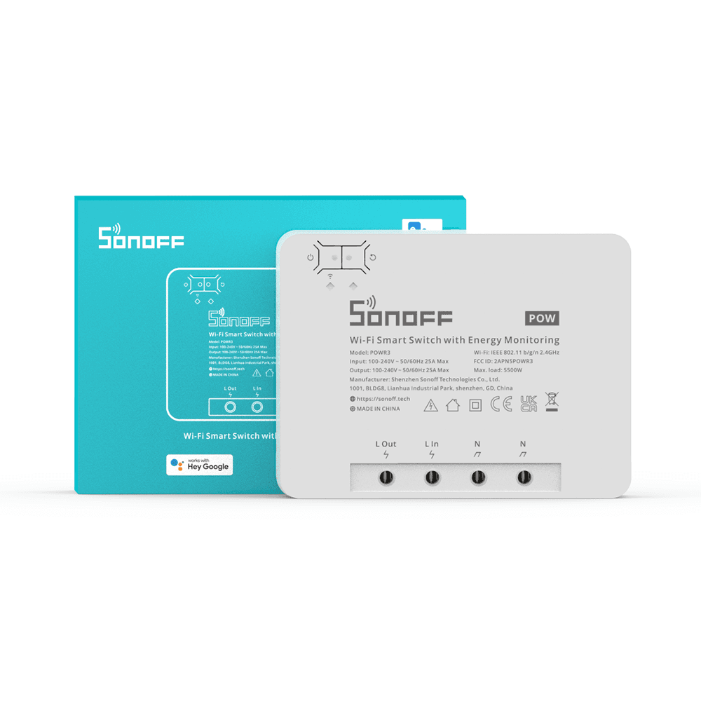 Releu Wi-Fi Sonoff Pow R3, Monitorizare consum electric, Control aplicatie & vocal — imaginea 5