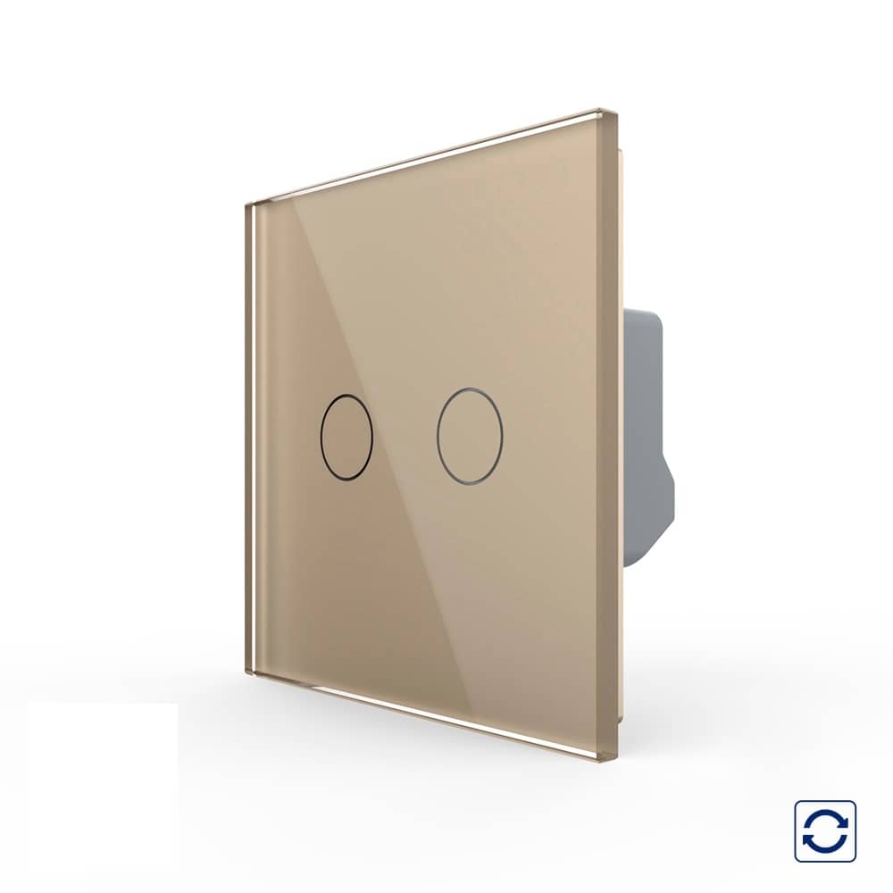 Intrerupator Dublu cu Reset si Contact Uscat LIVOLO - Serie Noua — imaginea 1