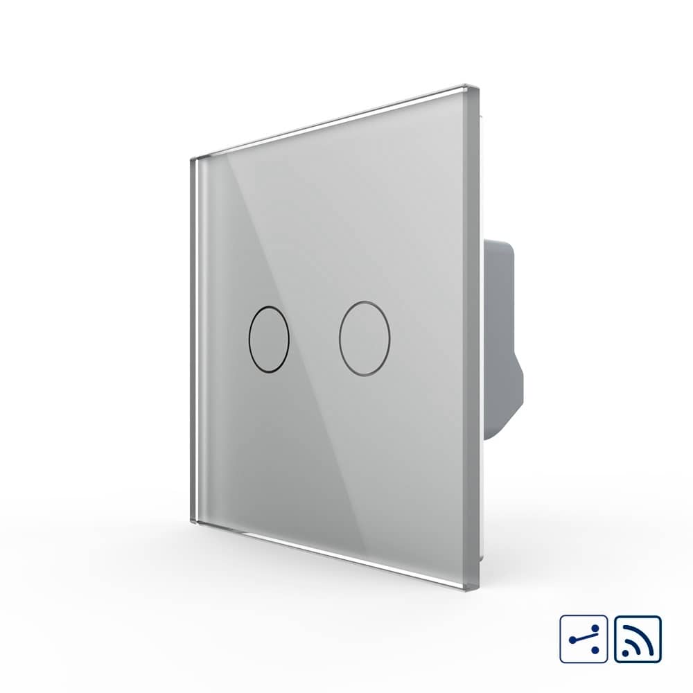 Intrerupator Dublu Cap Scara / Cruce Wireless cu Touch LIVOLO - Serie Noua