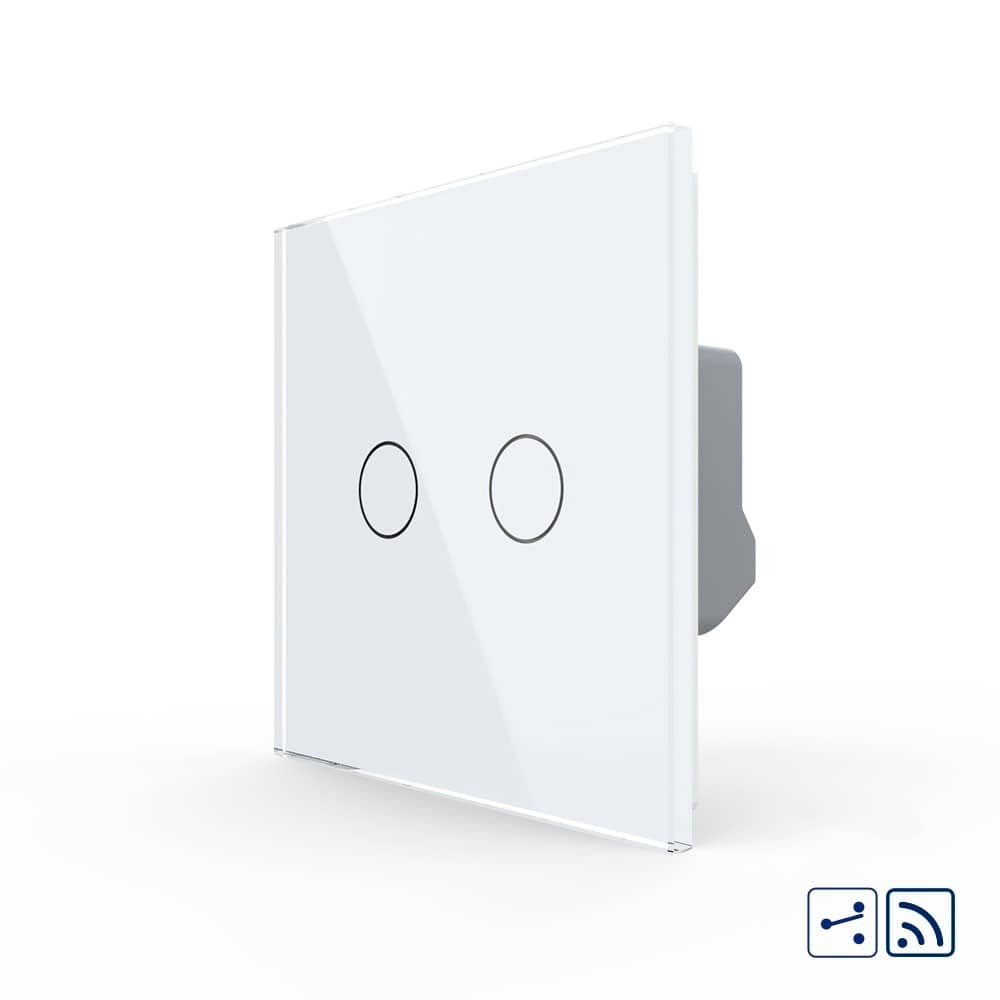 Intrerupator Dublu Cap Scara / Cruce Wireless cu Touch LIVOLO - Serie Noua