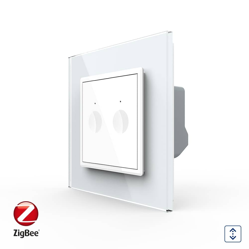 Intrerupator Draperie cu Touch LIVOLO cu Rama din Sticla, Protocol ZigBee — imaginea 1