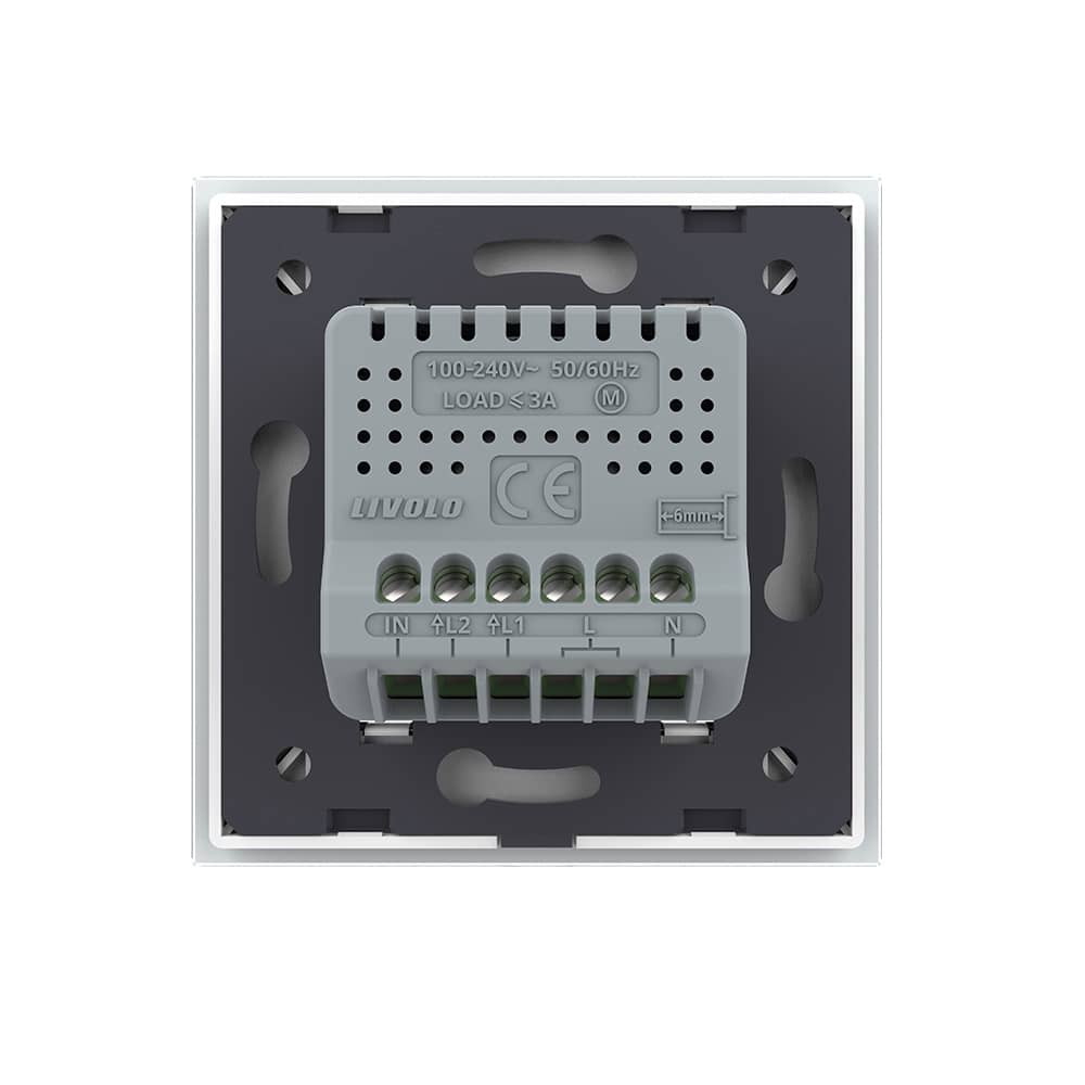 Intrerupator Draperie cu Touch LIVOLO cu Rama din Sticla, Protocol ZigBee — imaginea 4