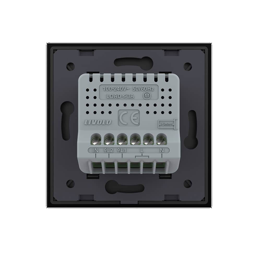 Intrerupator Draperie cu Touch LIVOLO cu Rama din Sticla, Protocol ZigBee — imaginea 4