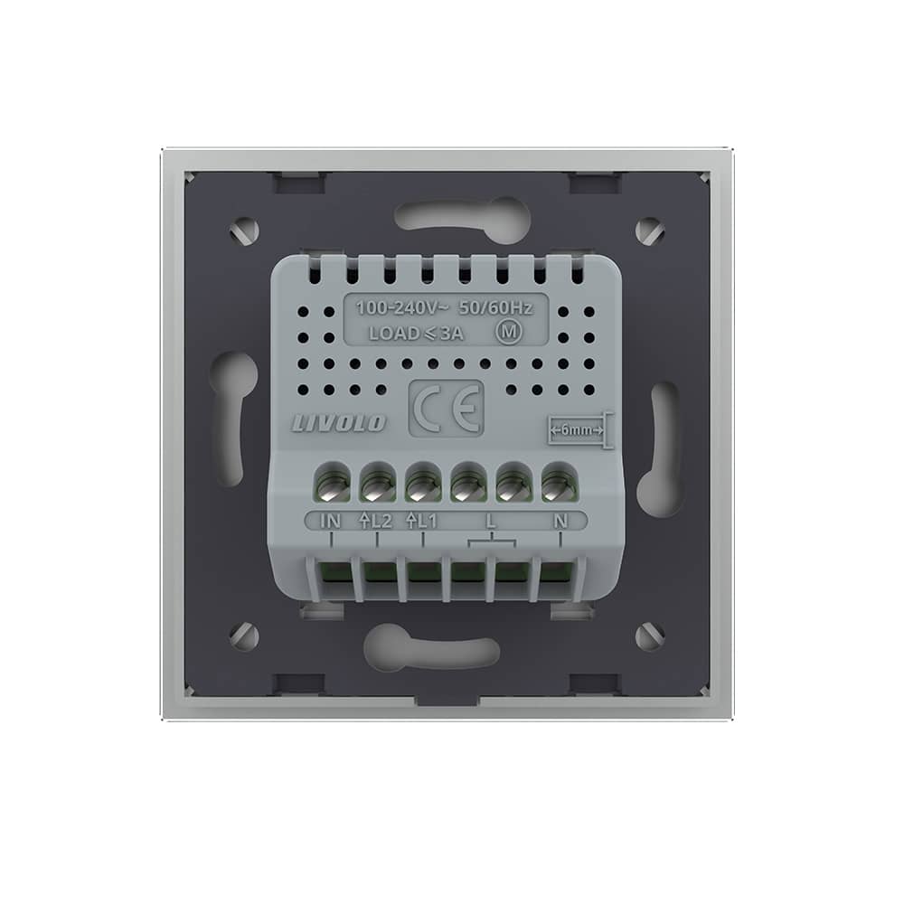 Intrerupator Draperie cu Touch LIVOLO cu Rama din Sticla, Protocol ZigBee — imaginea 4