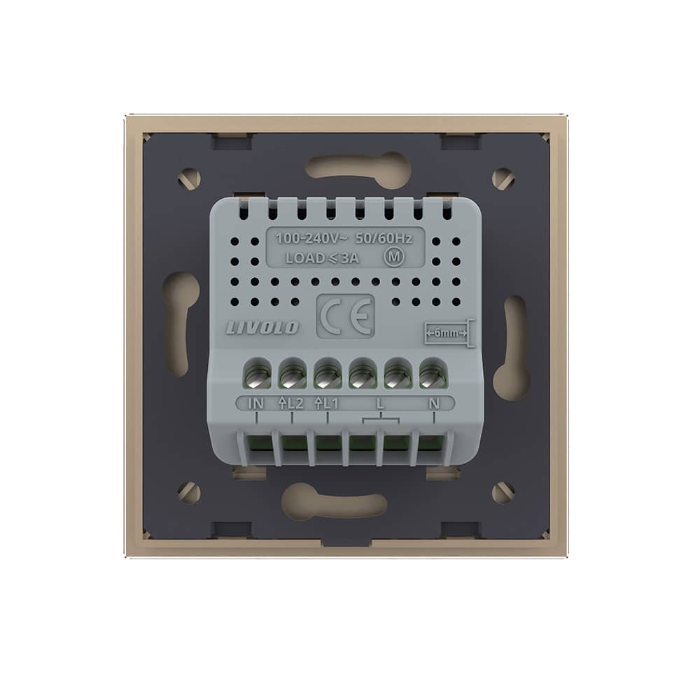 Intrerupator Draperie cu Touch LIVOLO cu Rama din Sticla, Protocol ZigBee — imaginea 4
