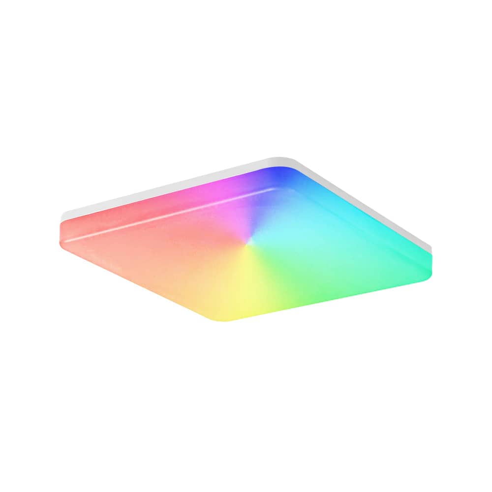 Plafoniera inteligenta LED RGB Tellur, Control vocal, 24W, Wi-Fi, 33 cm, Forma patrata — imaginea 2