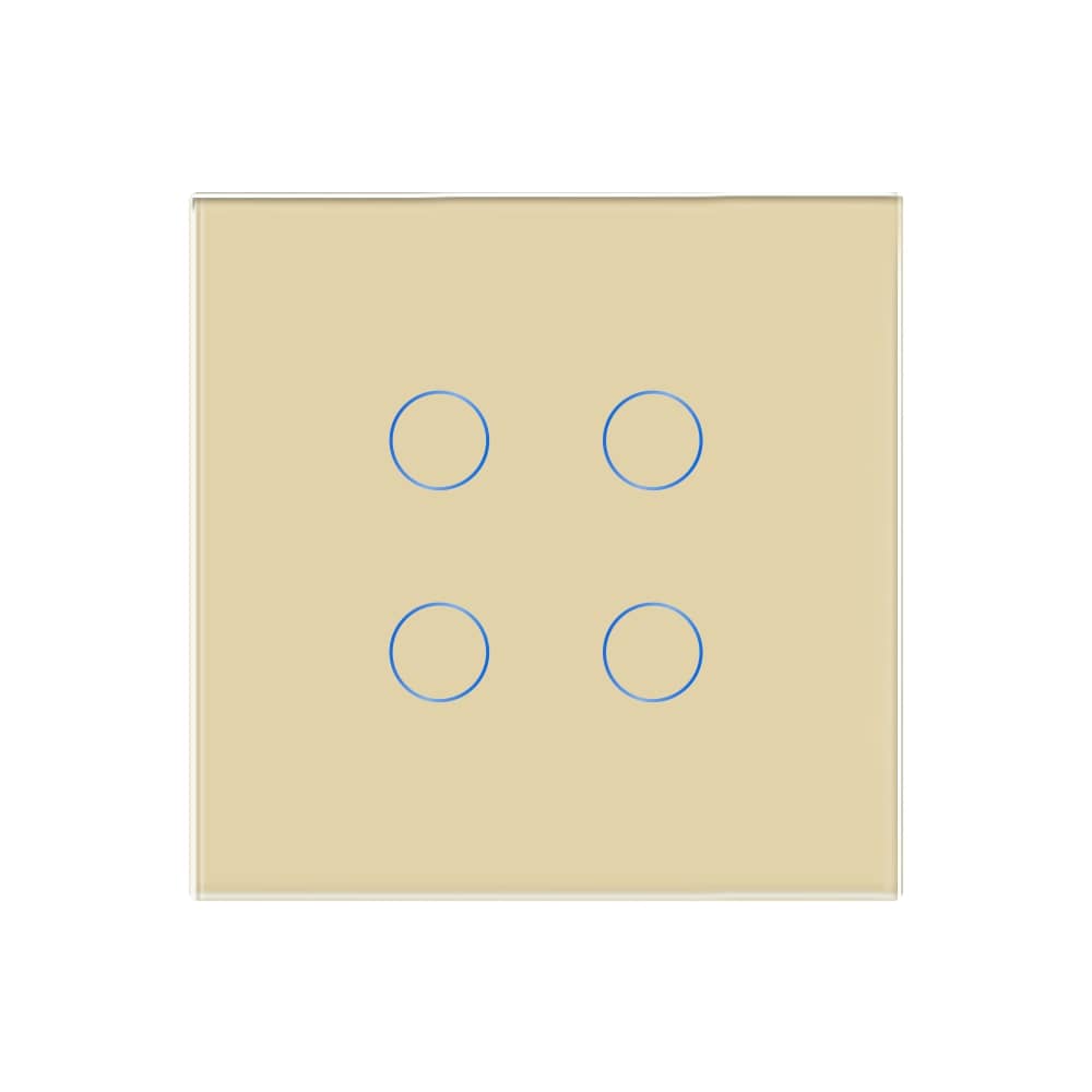 Intrerupator Cvadruplu Wi-Fi + RF433 cu Touch din Sticla LUXION — imaginea 2