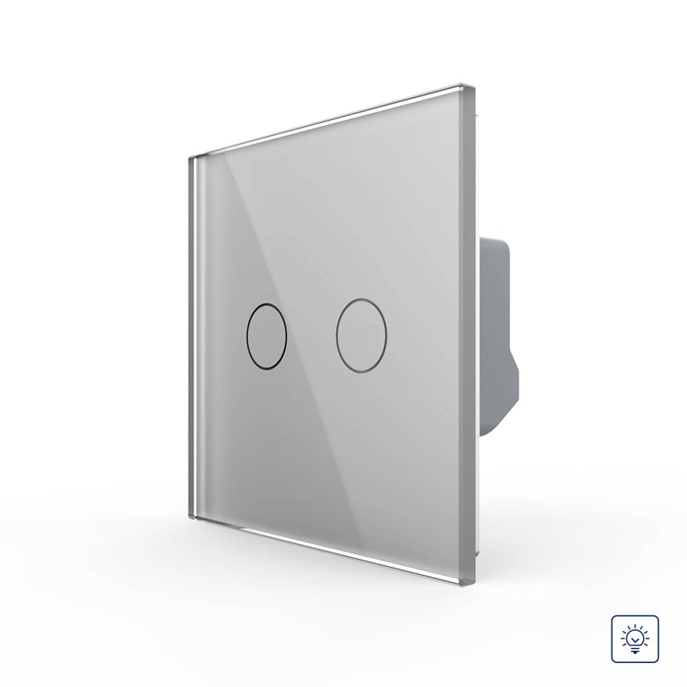 Intrerupator Dublu cu Variator LIVOLO cu Touch Din Sticla - Serie Noua