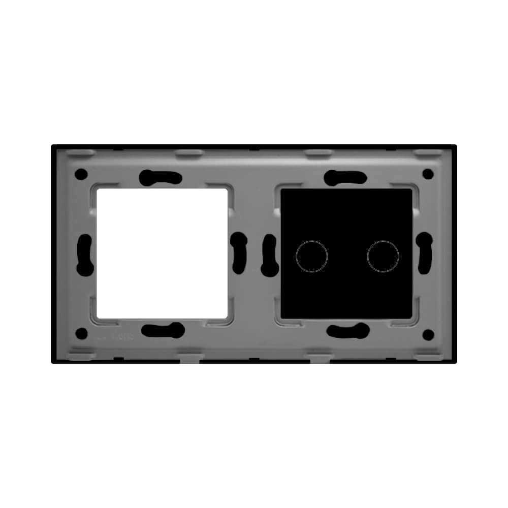 Panou Intrerupator Dublu cu Touch si Priza Simpla Din Sticla LUXION — imaginea 4