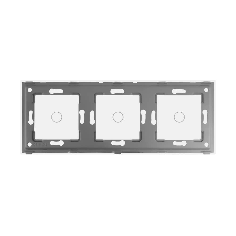 Panou Intrerupator Simplu + Simplu + Simplu cu Touch Din Sticla LUXION — imaginea 4