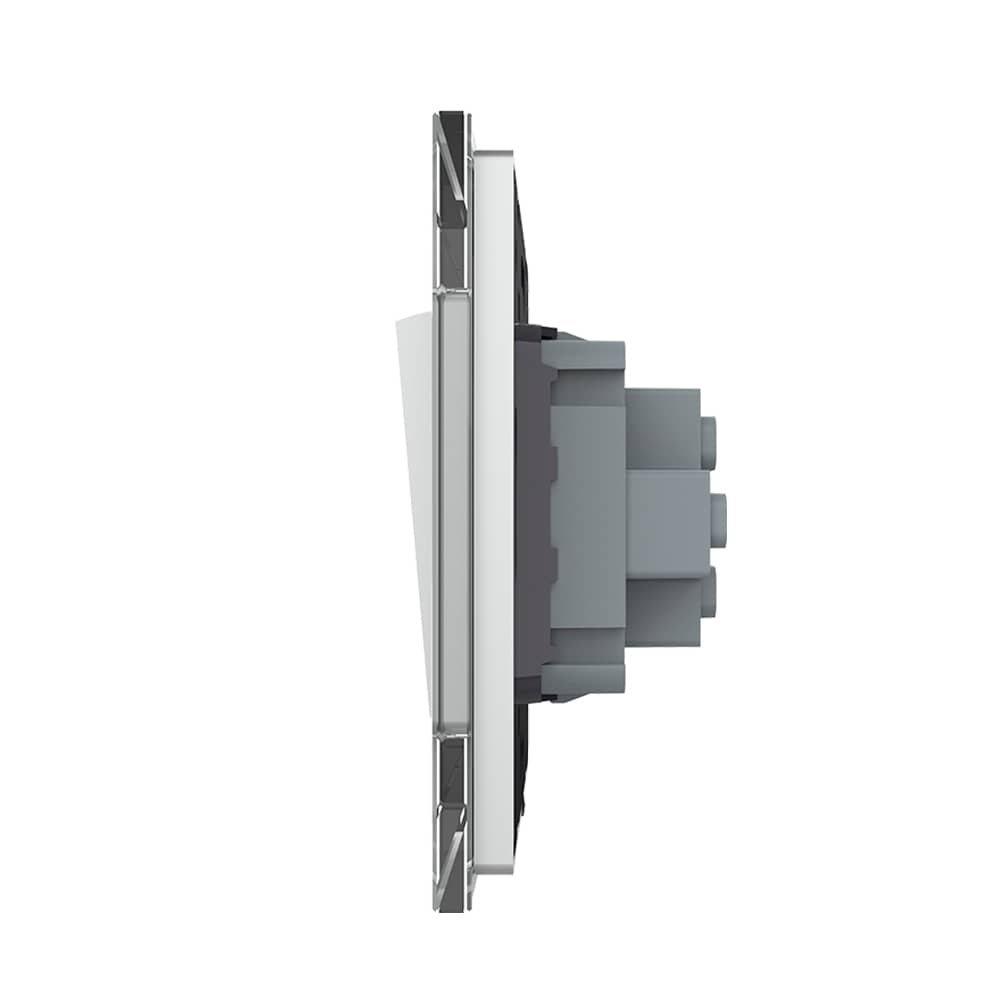 Intrerupator Simplu Mecanic si Cap Scara , 2 Module LIVOLO cu Rama din Sticla - Serie Noua — imaginea 3