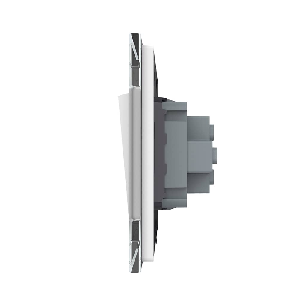 Intrerupator Simplu Mecanic si Cap Scara , 2 Module LIVOLO cu Rama din Sticla - Serie Noua — imaginea 3