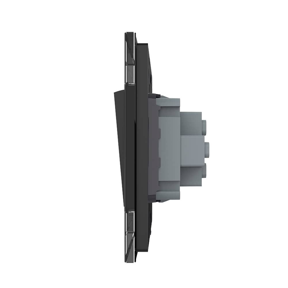 Intrerupator Simplu Mecanic si Cap Scara , 2 Module LIVOLO cu Rama din Sticla - Serie Noua — imaginea 3
