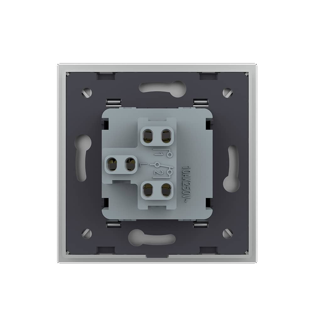 Intrerupator Simplu Mecanic si Cap Scara , 2 Module LIVOLO cu Rama din Sticla - Serie Noua — imaginea 4