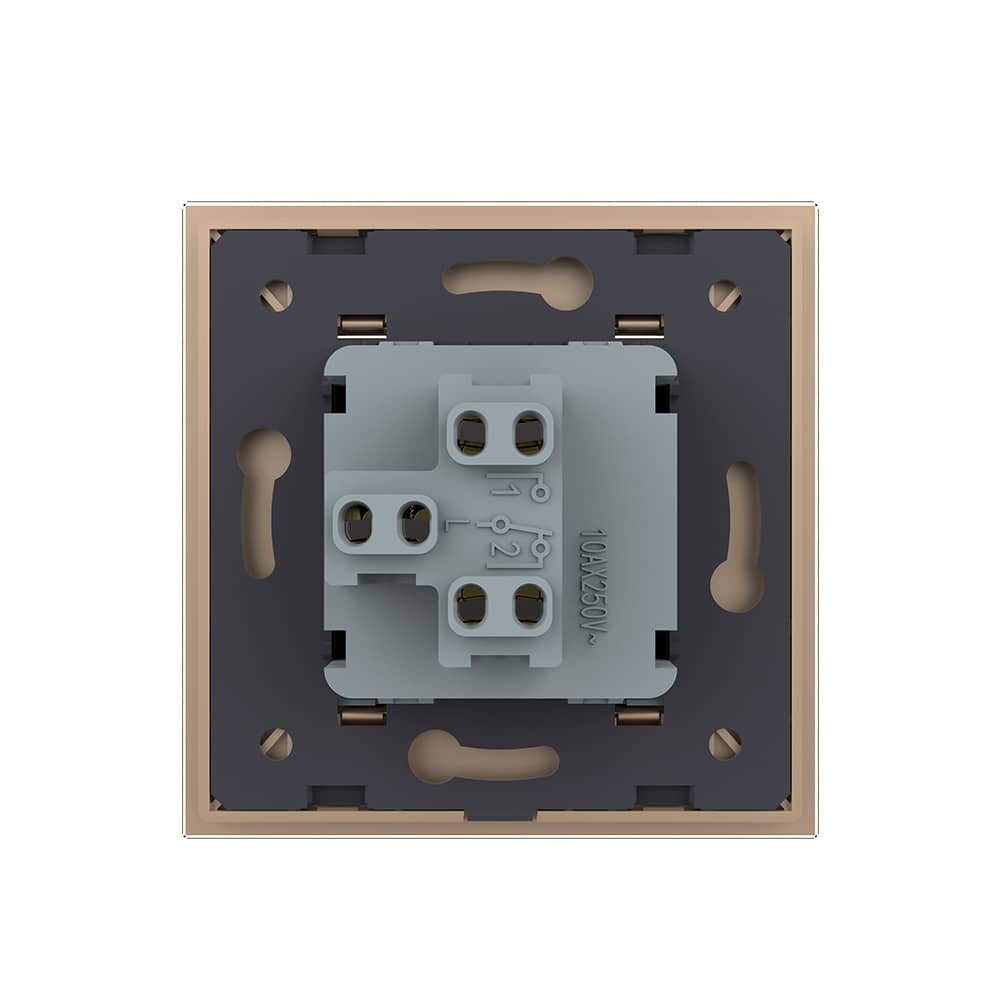 Intrerupator Simplu Mecanic si Cap Scara , 2 Module LIVOLO cu Rama din Sticla - Serie Noua — imaginea 4
