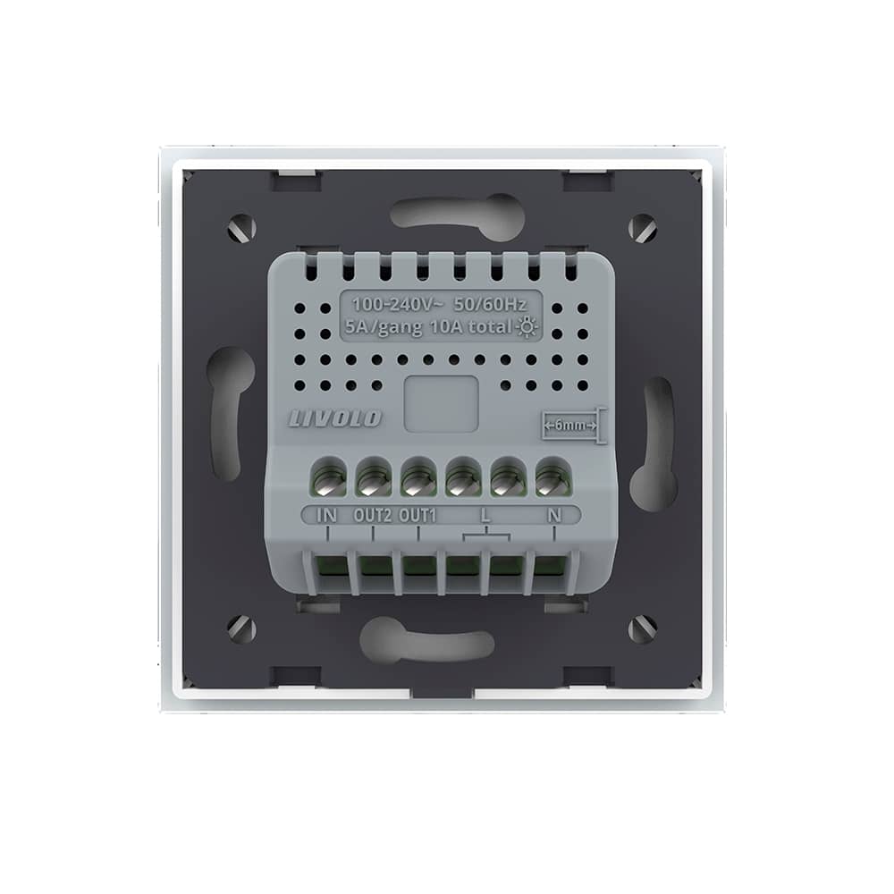 Intrerupator Dublu cu Revenire, Contact Uscat cu Touch LIVOLO - Serie Noua — imaginea 4