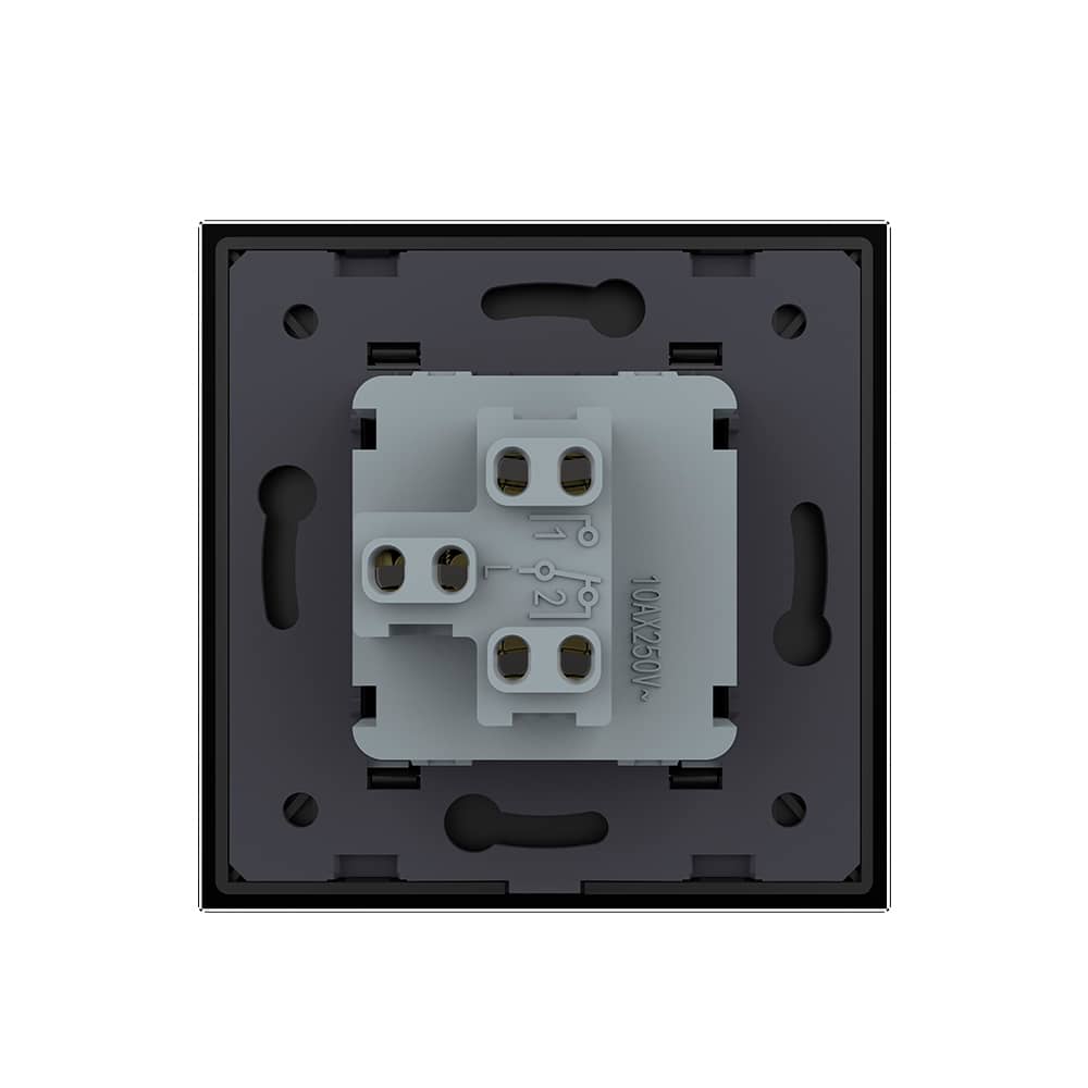Intrerupator Simplu Mecanic si Cap Scara , 2 Module LIVOLO cu Rama din Sticla - Serie Noua — imaginea 4