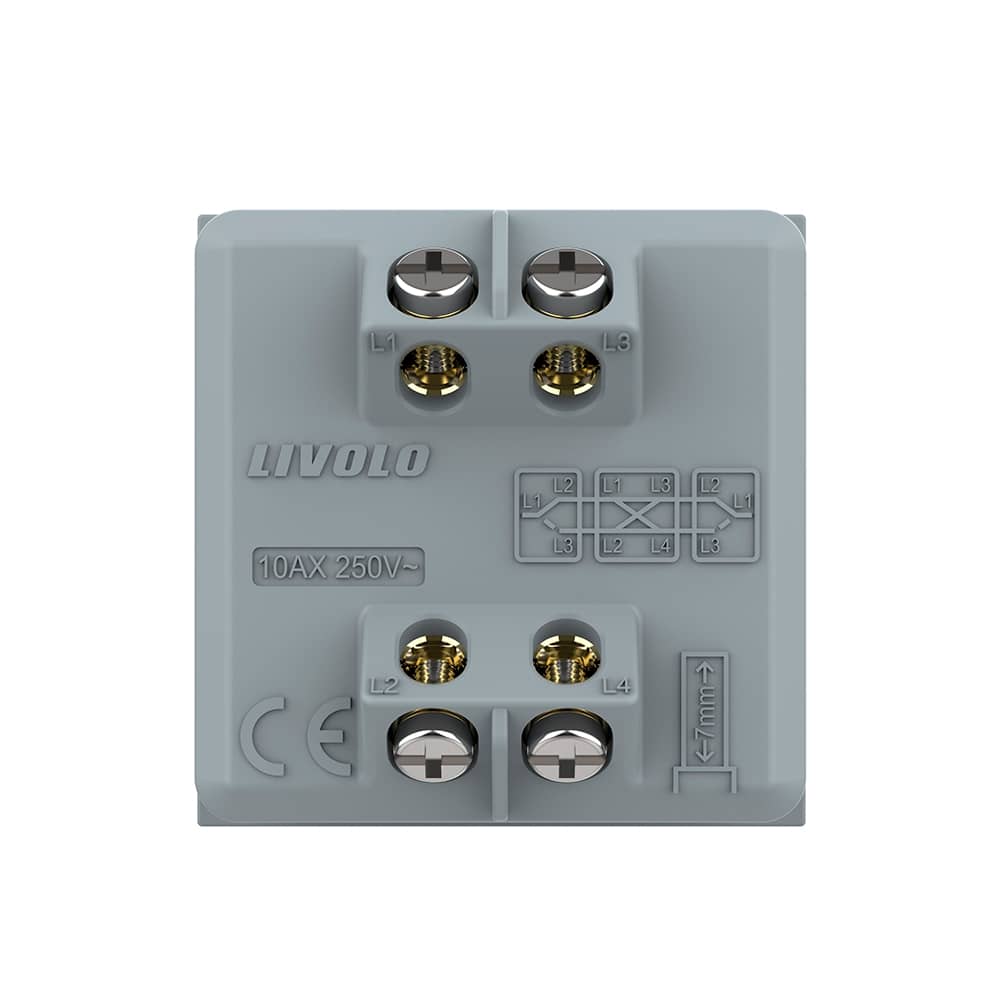 Modul Intrerupator Simplu Mecanic Cap Cruce, 2 Module - Serie Noua — imaginea 4